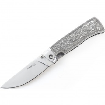 Нож складной КИЗЛЯР СТЕРХ сталь Х12МФ рукоять серебро Кубачи